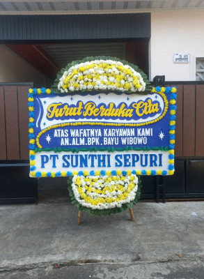 Papan Bunga Duka di Kebon Kacang